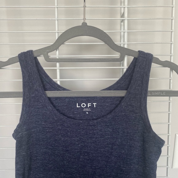Loft Navy Blue Tank Top Small - Picture 3 of 5